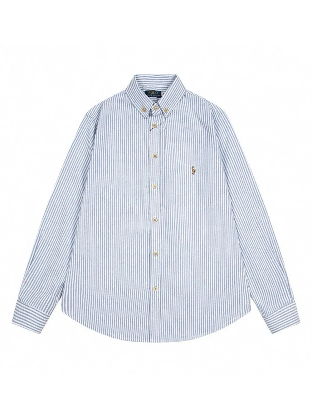 Polo by Ralph Lauren Light Blue & White Striped Oxford Shirt